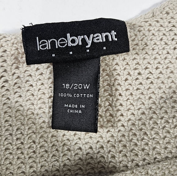 Lane Bryant Colorblock Striped Open Knit Sweater 100% Cotton Sweater Sz 18/20W - Picture 11 of 13